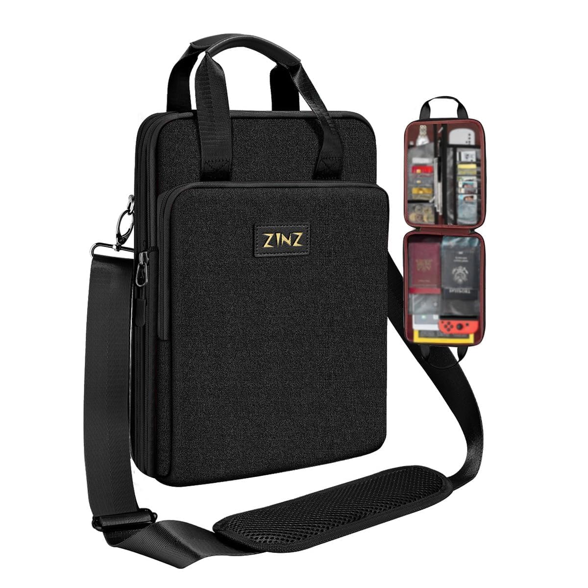ZINZ Slim & Expandable Case 12.9 13 inch Travel Laptop Shoulder Bag for MacBook Air 13" M4/M3/M2/M1, MacBook Pro 13" M2/M1, iPad Pro 12.9"/13"/11",