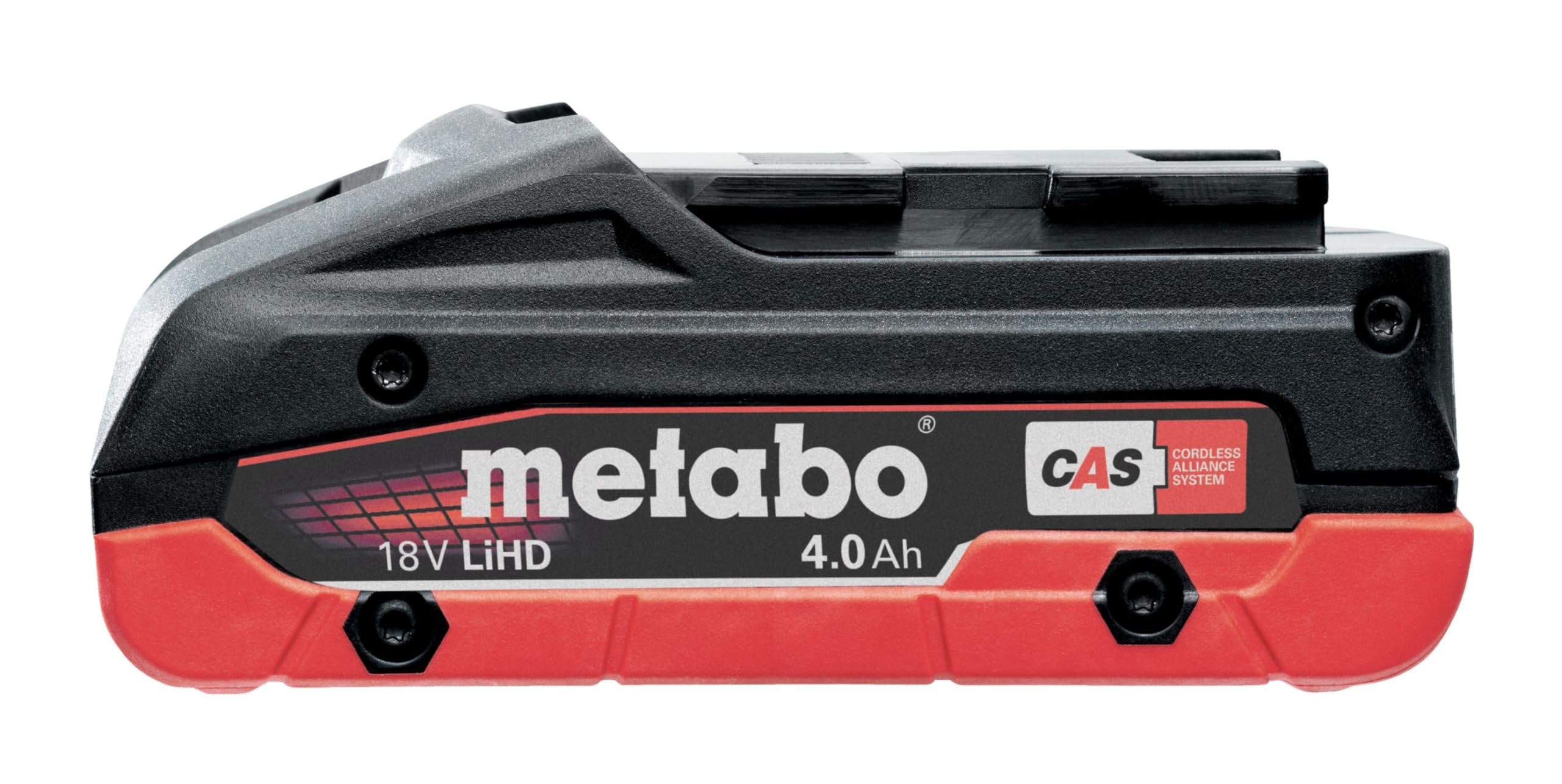 metabo LiHD Akkupack - 18 V / 4.0 Ah - Hochleistungs-Batterie für Lange Laufzeiten, intelligente Akkuverwaltung, AIR Cooled Ladetechnologie - Akku für anspruchsvolle Anwendungen