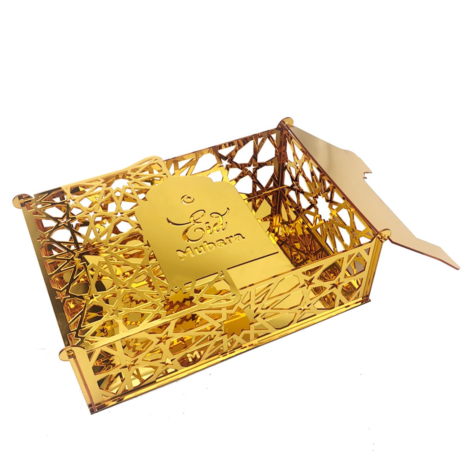 carotoe Eid Festival Themed Acrylic Candy Holder Biscuit Cookie Display Box for Home Gatherings Desktop Decorations Gift Packaging Box