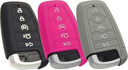 Miniatura 10 de Funda protectora de silicona para llavero Ford Mustang Fusion Raptor F150 F250 Explorer Expedition Bronco Lincoln Aviator Corsair