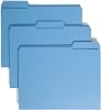 Smead File Folder, Reinforced 1/3-Cut Tab, Letter Size, Blue, 100 per Box (12034)