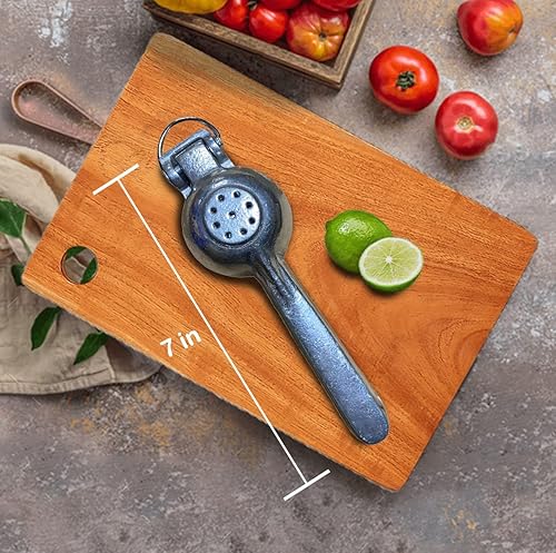 Miniatura 4 de Coladera Exprimidor de limones tradicional súper resistente de acero para cocina y barra Exprimidor de lima para cítricos y limones con colgador,