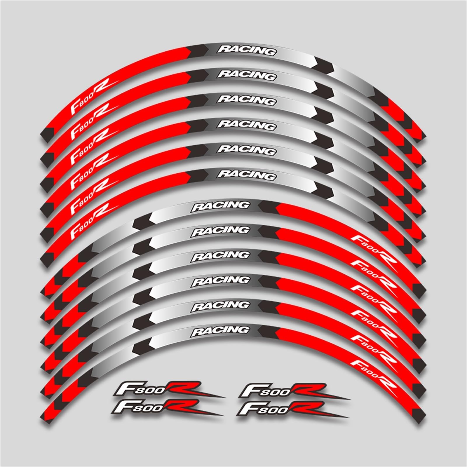 FGLFPXI Motorcycle Wheel Decals Waterproof Reflective Stickers Rim Stripes for F800R F 800R F800