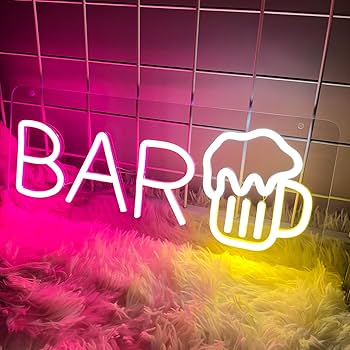 ガールズバーグ　BAR 照明　看板　電飾　電光　ネオン看板 DENKO HOME LED ネオンサイン BAR 看板 バー アルコール 飲み屋