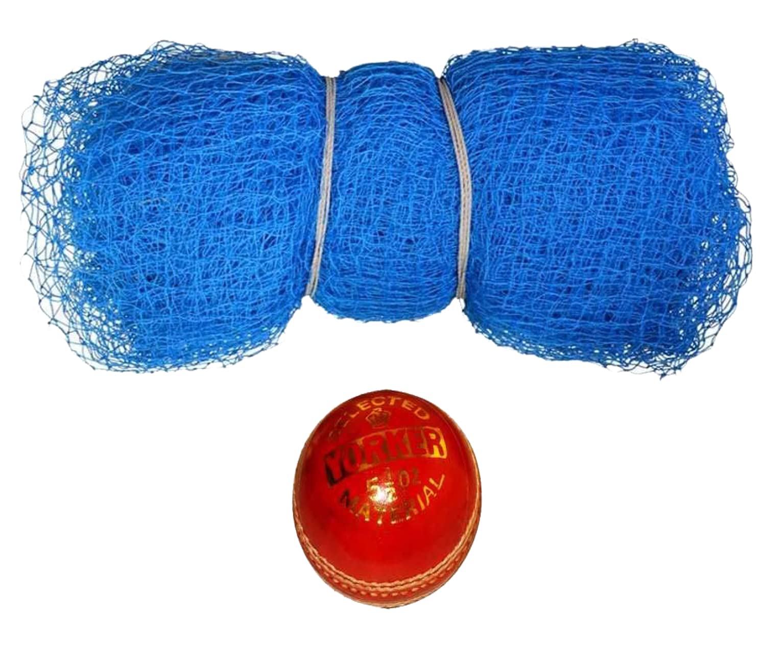 LARA CCN-S8 Solid Heavy Duty Cricket Combo 2.5 mm 100 x 15 Feet Net With 1 Leather Ball Cricket Batting Practice Net Cage Regular Training Netting for Outdoor Backyard Ground ROOF NOT Included - Blue Color (B0B4KRFQHV) Amazon Price History, Amazon Price Tracker