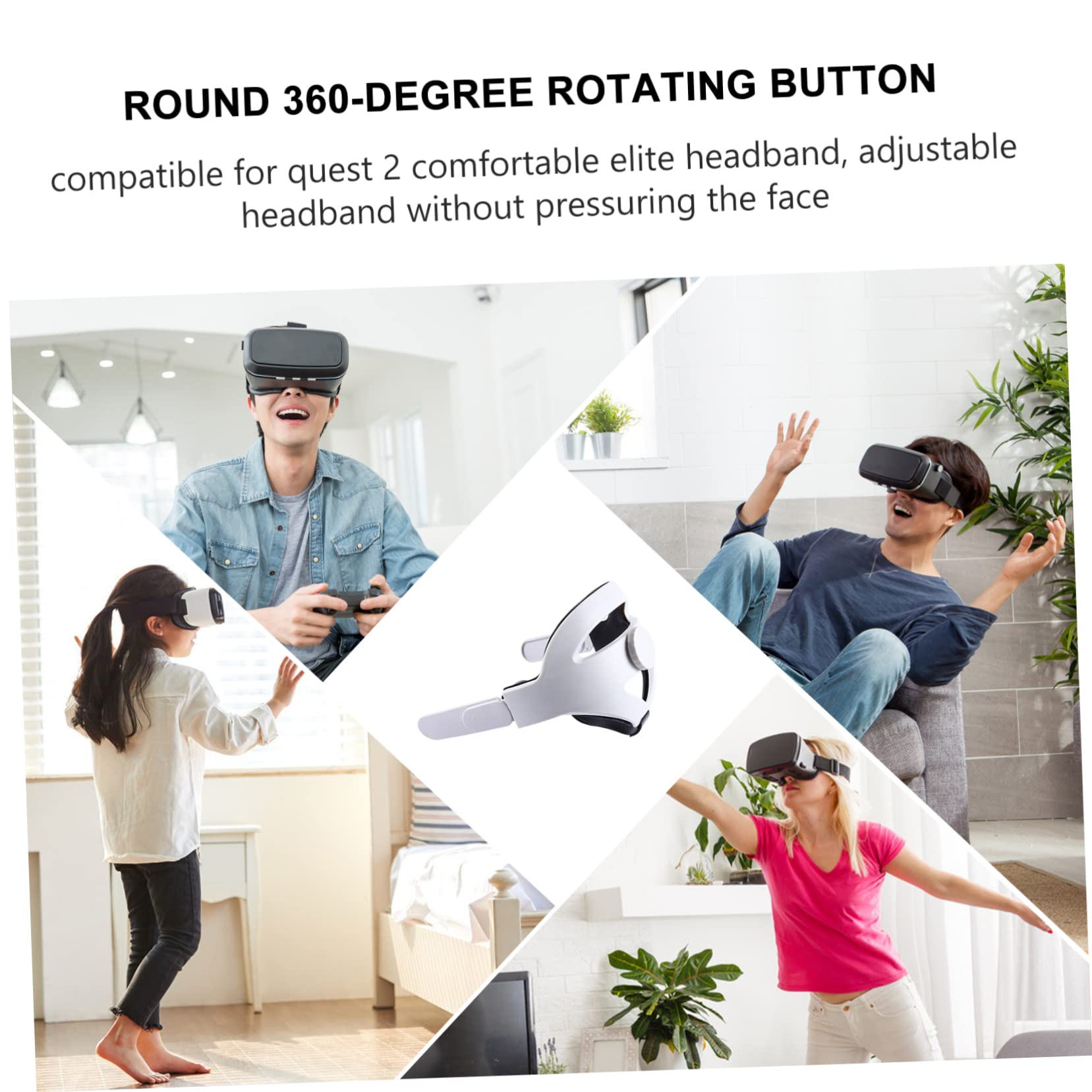 OSALADI Correa Ajustable para Auriculares VR Soporte Ergonómico y Antideslizante Compatible Diseño Único para Mayor Comodidad y Estabilidad