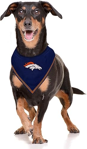 Miniatura 3 de Pets First NFL Dener Broncos TIE - Bandana para perro, pequeñamediana. Bandana para perro, babero para mascotas, gatos, perros, el mejor día del