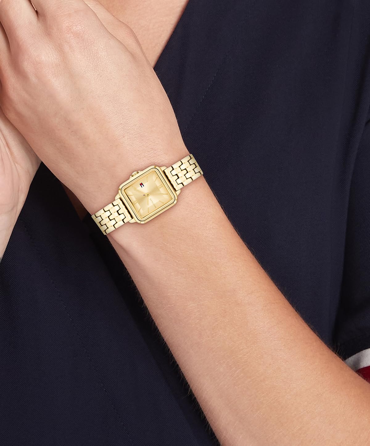 Tommy Hilfiger Uhr mit DREI-Zeiger-Quarzwerk für Damen mit Edelstahlarmband oder Lederarmband