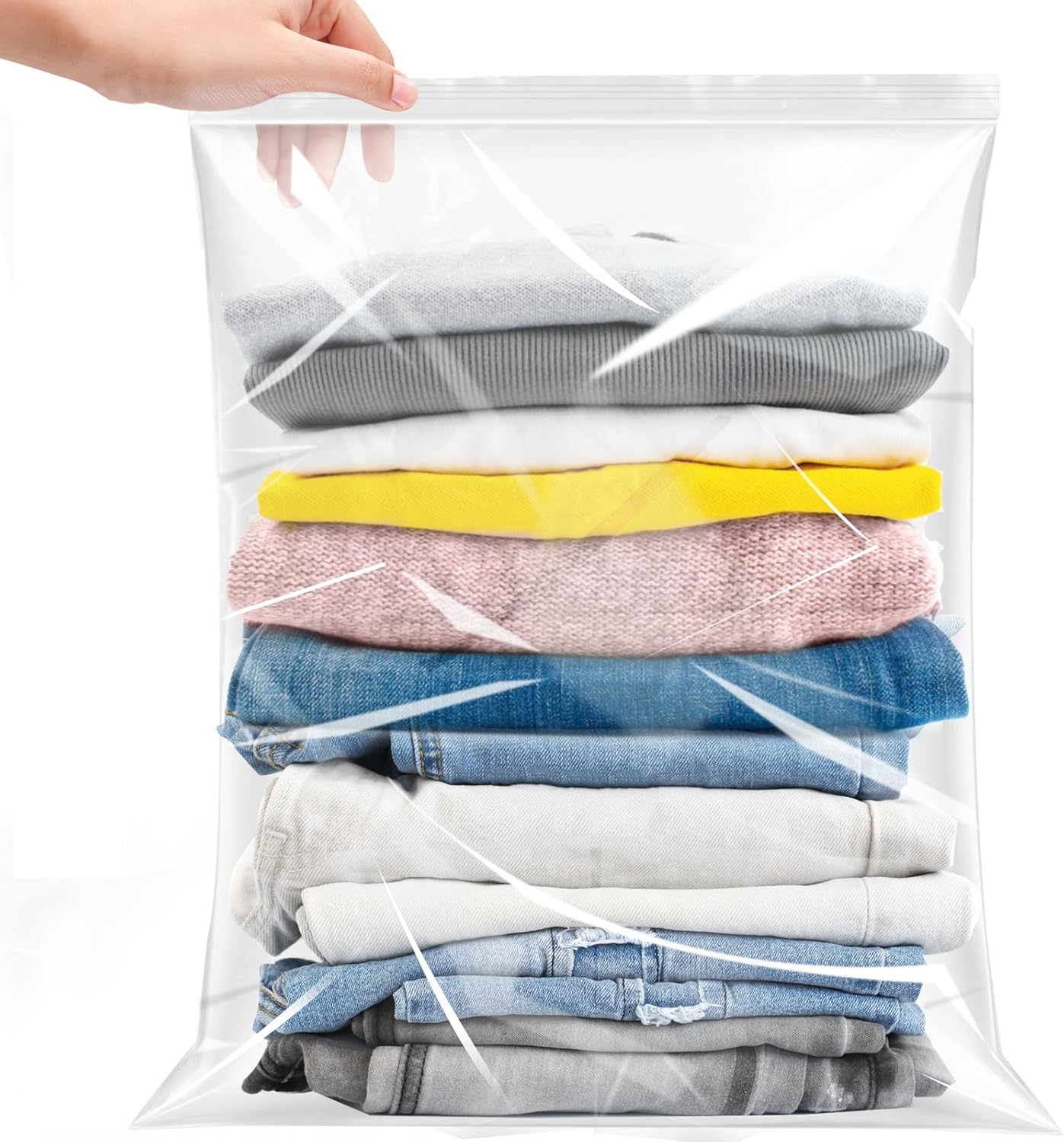 Hlimior 20 Pieces Extra Large 5 Gallon Plastic Zipper