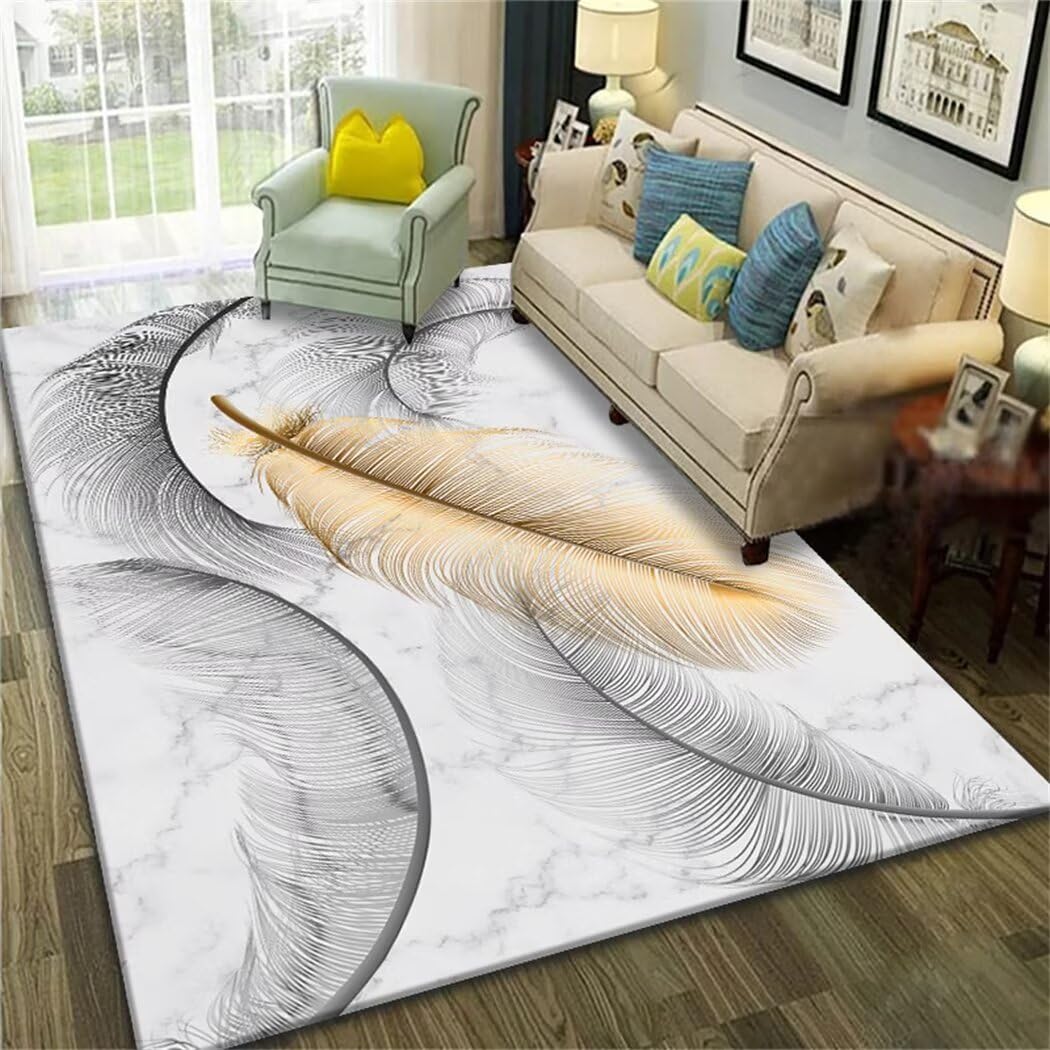 Tapis de chambre ado doux en plumes lavable 50X80cm