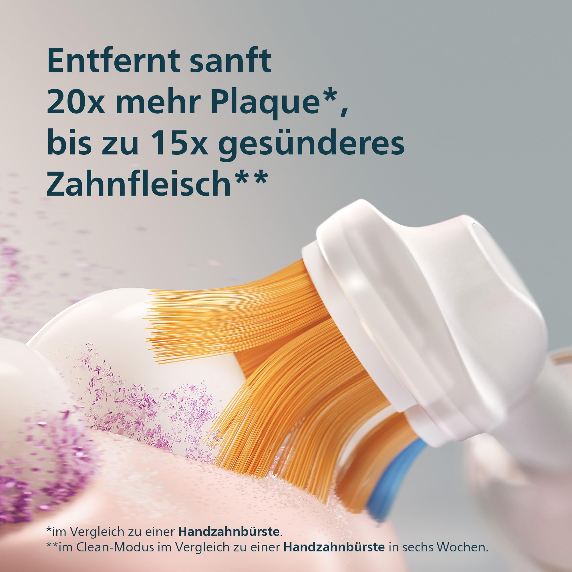 Philips Sonicare Next-Generation DiamondClean 8000 Elektrische Zahnbürste – mit Andruckkontrolle und Feedback, 15 Einstellungen, Pulverweiß, HX8312/11