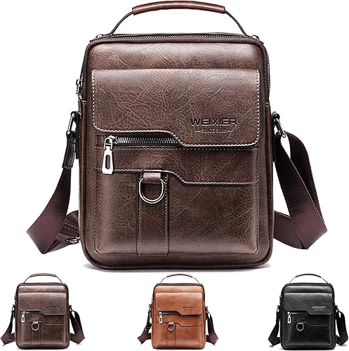 Bolsa de mensajero para hombre, de piel sintética, bolsa de hombro, bolsa de viaje, bolso de hombre, bolso casual, bolsa de mano con personalidad,