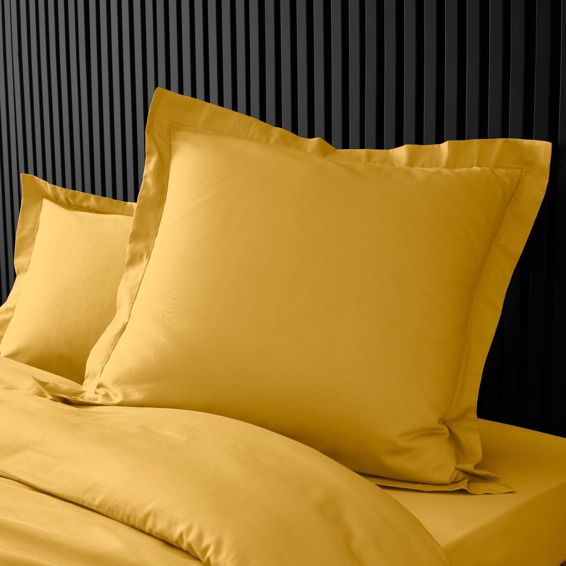 douceur d'intérieur, Percaline Curry 100% Cotton Percale Percale Cushion Cover with Raised Seam, 63 x 63 cm - Image 3