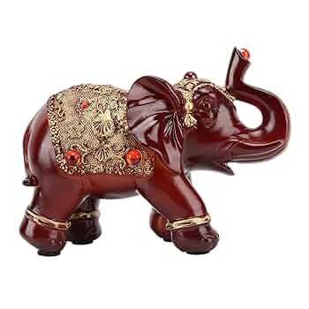 象の置物 Amazon.co.jp: ZXKYZR8 象の装飾-青/白-樹脂象の像彫刻の贈り物