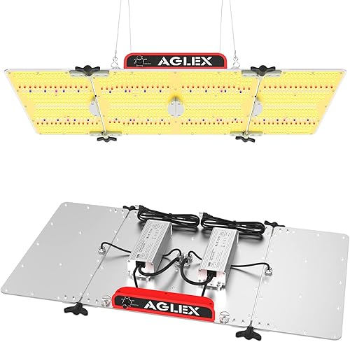 AGLEX Cadena de margaritas mejorada 2023 con luz LED K4000 de 400 W con luces de crecimiento regulables de espectro completo para plantas de