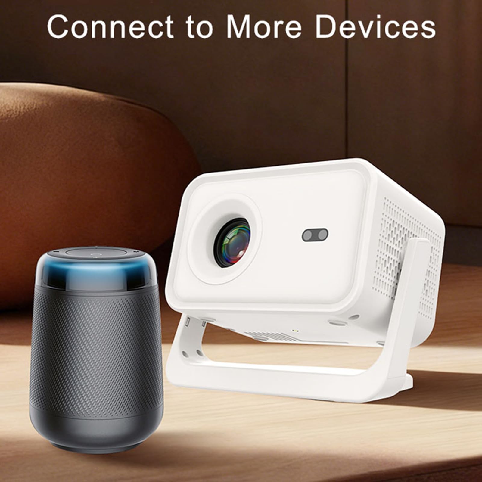 Projektor HD 1080P z WiFi i Bluetooth, dla Systemu Android 14