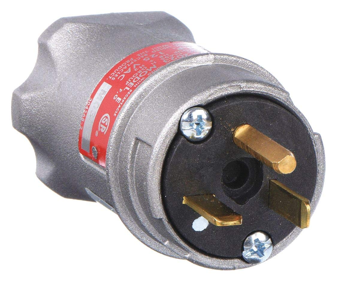 Appleton Electric Plug, 120 VAC Voltage, 20 Amps, Number of Poles: 2, Number of Wires: 3 - ECP-2023