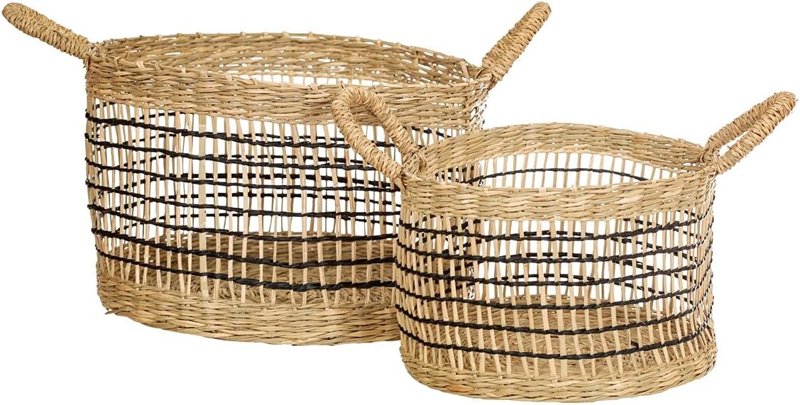 Sass & Belle Seagrass Open Weave Baskets | Set of 2