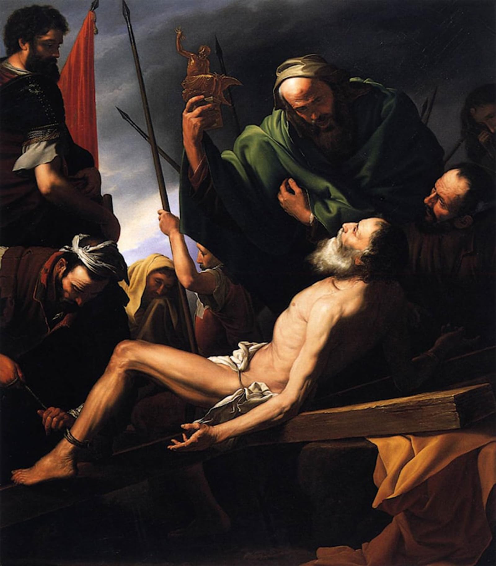 ARTXLXXBN Famous Print Painting Colorful Art Print Martyrdom of St Andrew by Ferdinand Georg Waldmueller Canvas Art Decorations for Home Decor 60x90cm