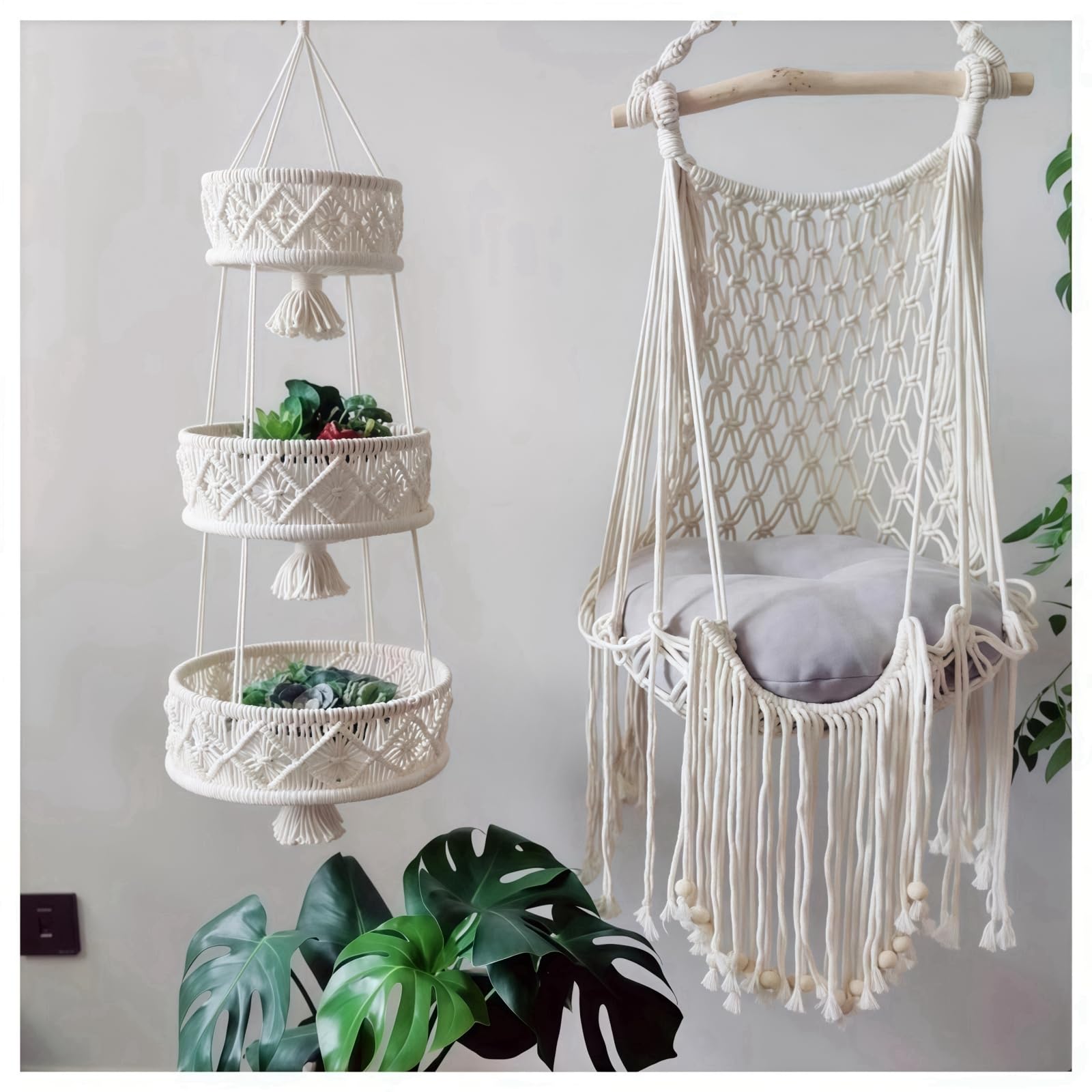 1 cuerda de algodón, hilo de macramé de 1-10 mm, 50/200 metros, 1 rollo de cuerda de algodón para manualidades, plantas colgantes, manualidades, punto bohemio, decoración para colgar en la