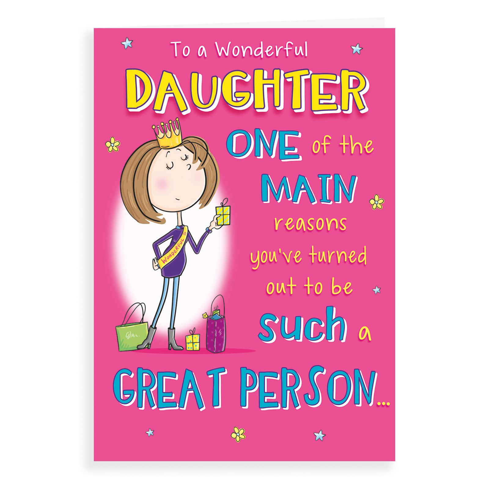 Humour Birthday Card Daughter - 9 x 6 inches - Regal Publishing