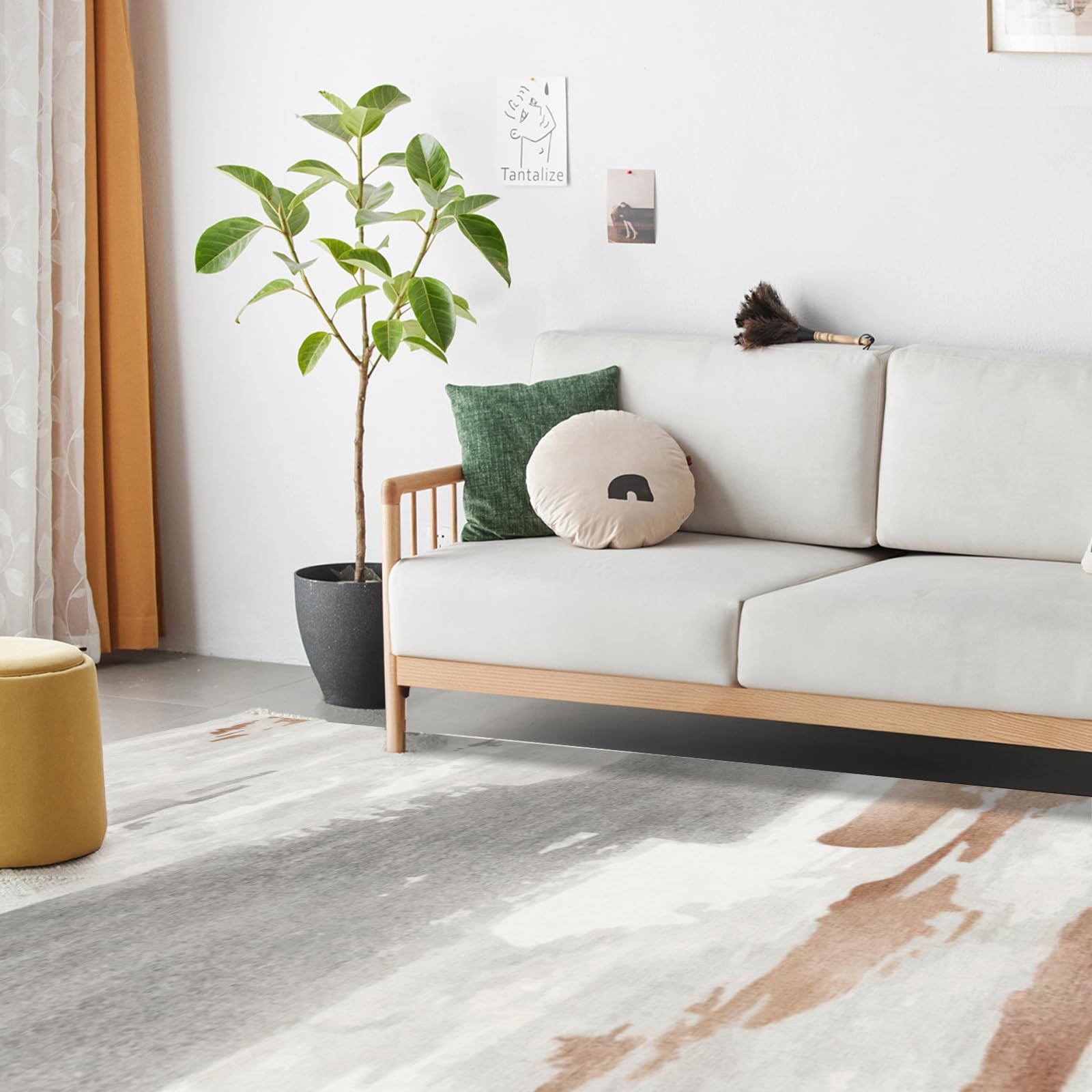 CYEER Extra Large Rugs Living Room 160 x 230cm Area Machine Washable Rug for Bedroom Soft Fluffy Rugs Large Non-Slip Backing, Non-Shedding, Area Rugs for Living Room, Bedroom, Kitchen, Hallway