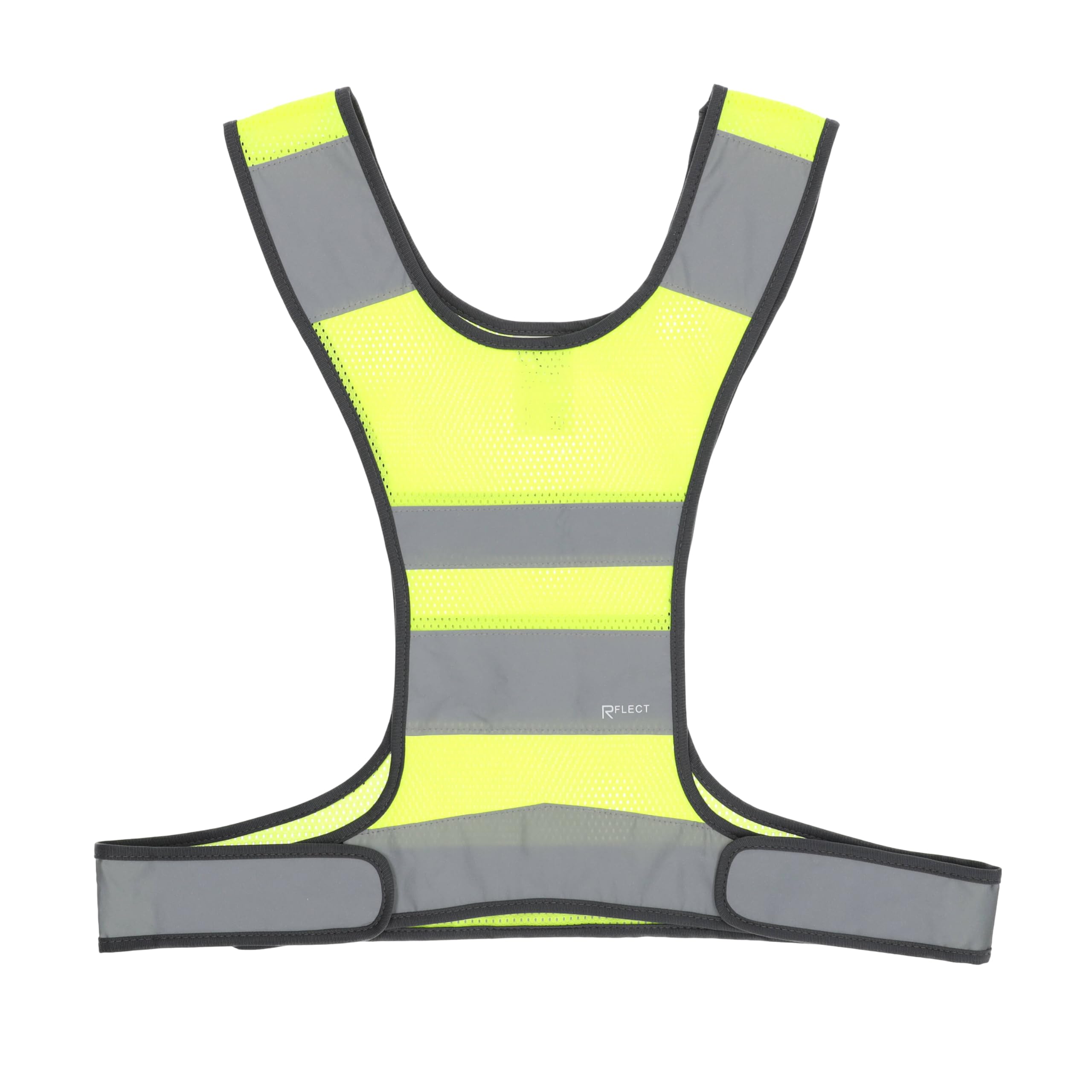 R-​FLECT - Gilet Réfléchissant Néo Jacket Jaune - Taille M/​L - Léger & Respirant - Bandes Réfléchissantes Avant/​Arrière - Ajustement Velcro - Homologué CE EN17353 - Parfait pour Cyclistes & Coureurs