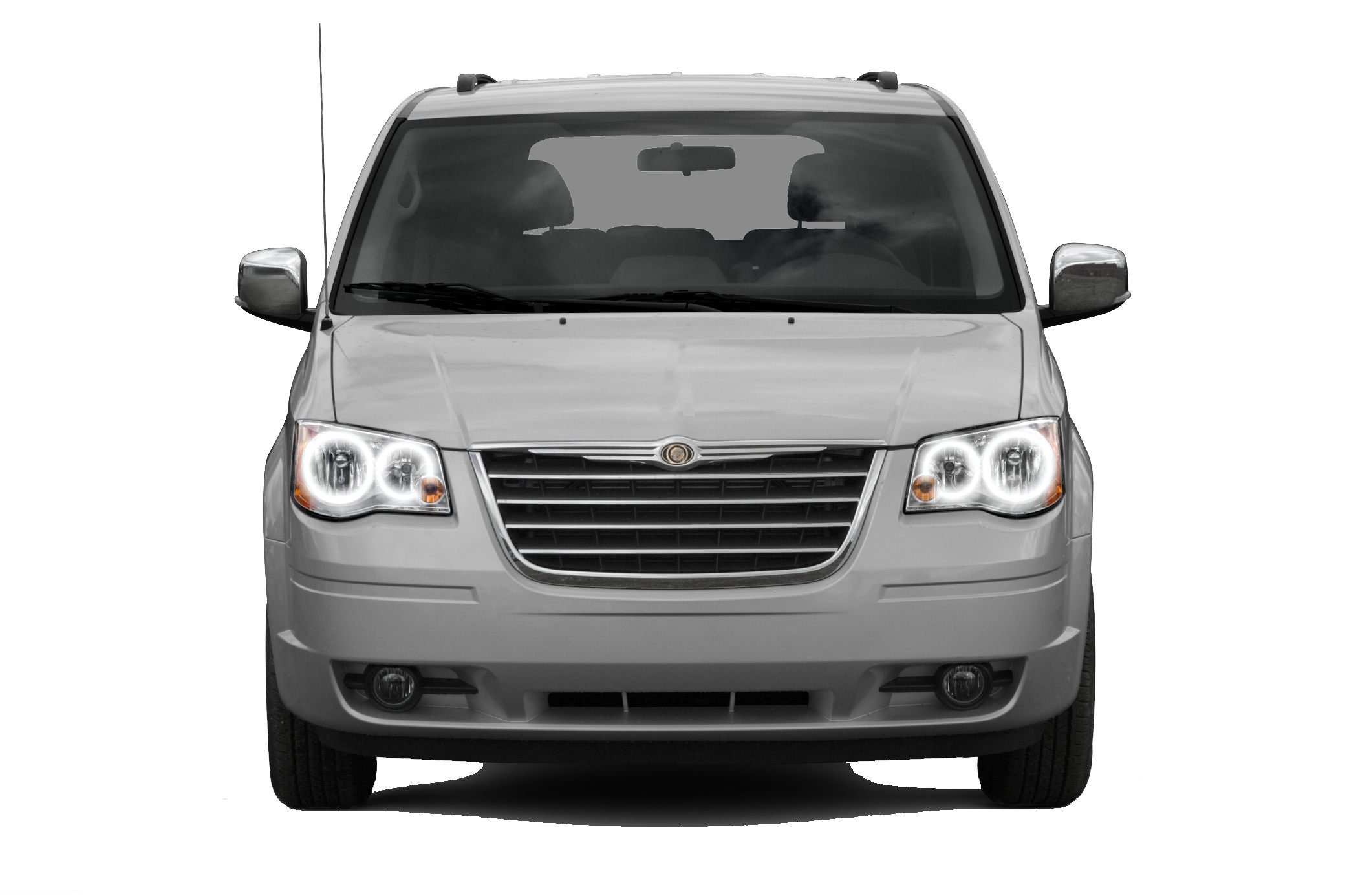 FlashtechXenon Brightest White LED Halo Ring Headlight Kit Compatible With Chrysler Town & Country 05-10