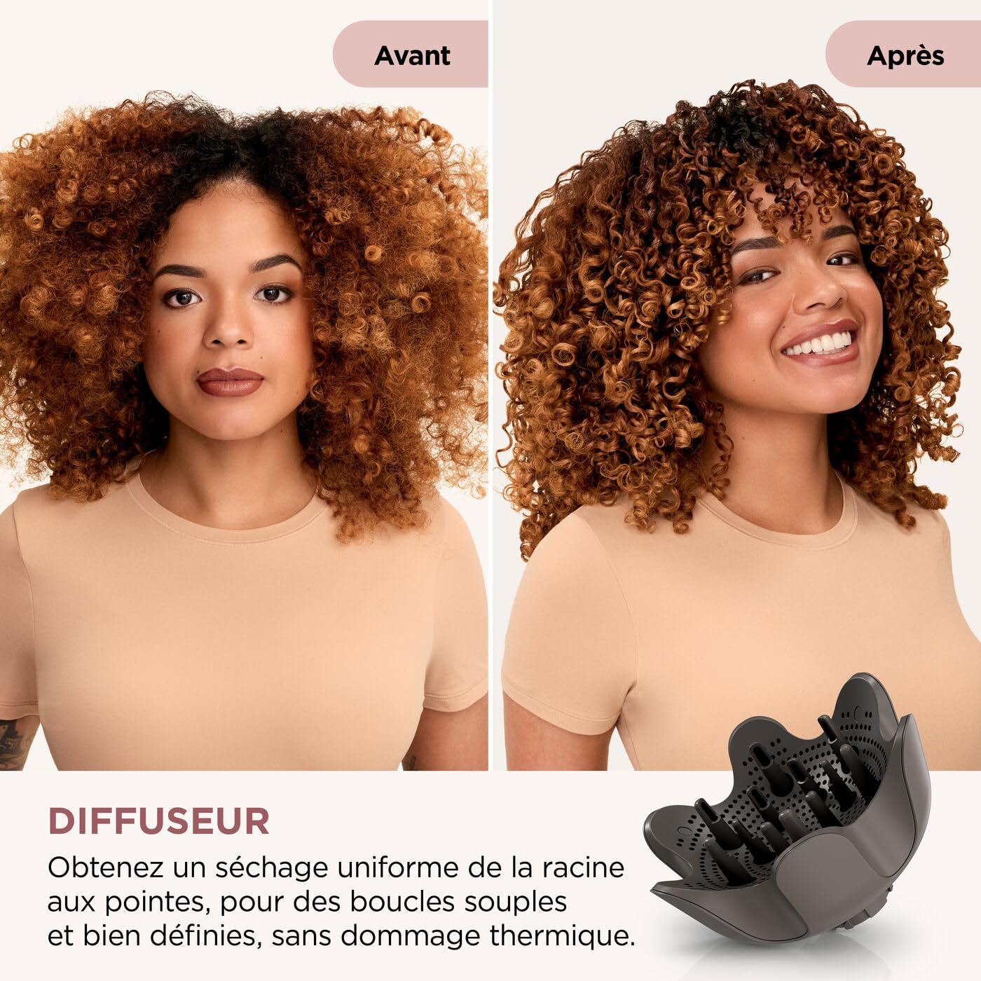Shark sèche-Cheveux SpeedStyle Pro Flex Ultra-performant et Ultra-Rapide, 4 Embouts de coiffage, léger, ionique, sans dommage Thermique, poignée Pliable, Tous Types de Cheveux, Moka Argent HD542EU