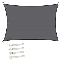 WOLTU Vela ombreggiante 4x6m in PES 160 g/m² Idrorepellente Tenda a Vela Parasole