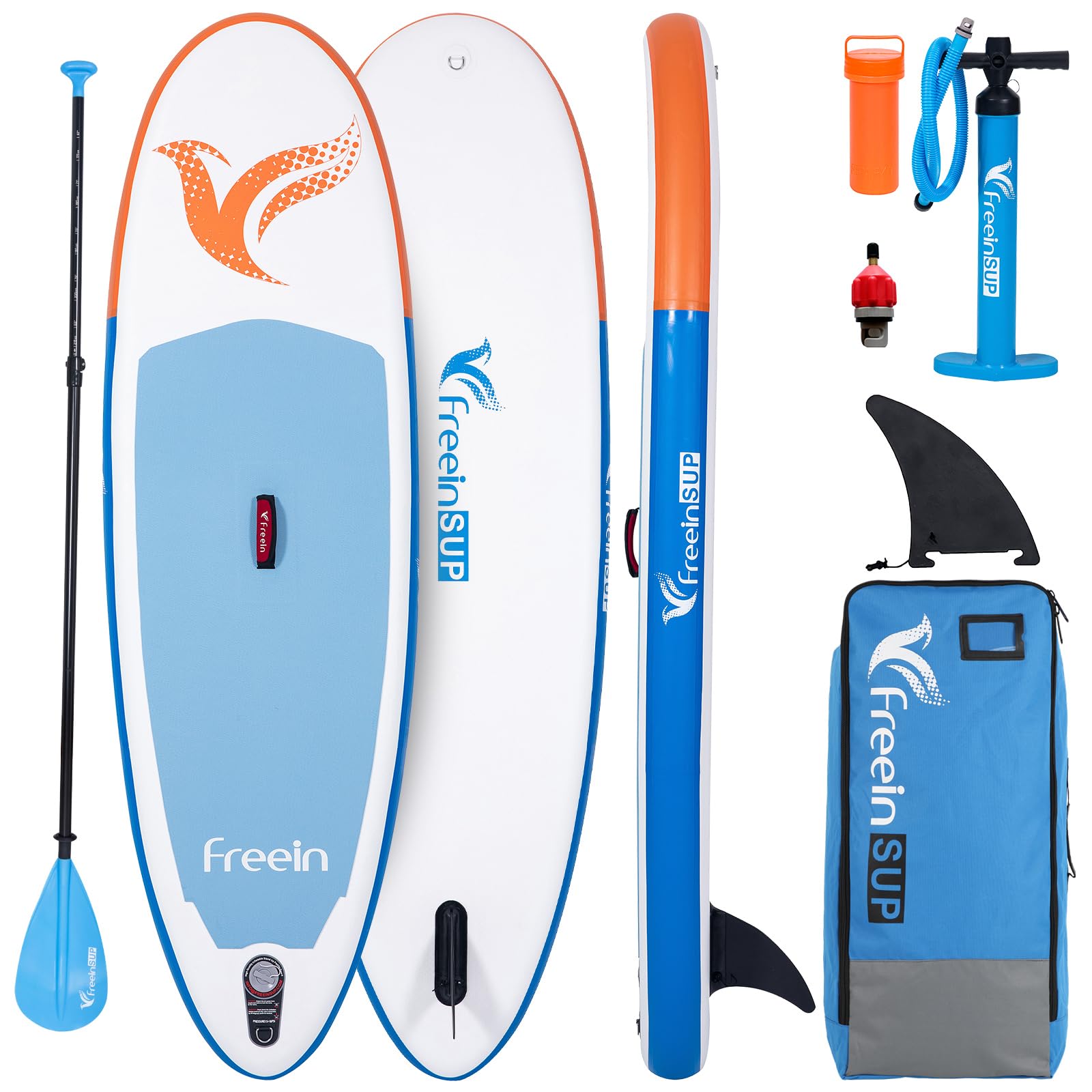Freein Kids sup Inflatable Stand Up Paddle Board 7'8"/9'Long ISUP with Pump and Adapter