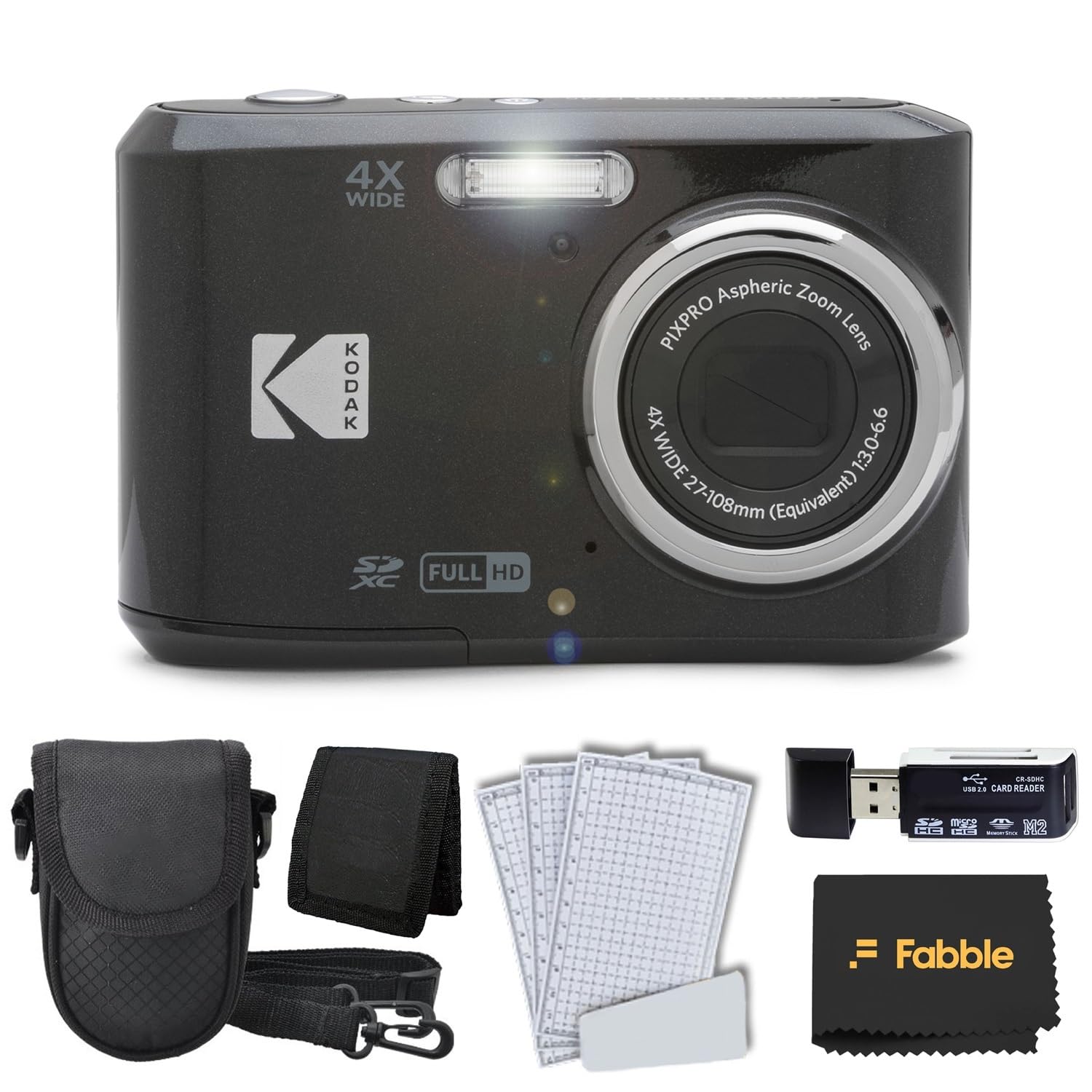 Kodak PIXPRO FZ45 Digital Camera (Black) 16MP 4X Optical Zoom 27mm Wide Angle Compact Point & Shoot Camera Bundle with Case, SD Card Reader, Screen Protectors, Memory Card Wallet & Accessories Kit-image-27