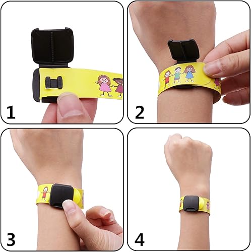 Miniatura 4 de 8 pulseras de identificación de seguridad para niños, pulseras de identificación de emergencia, reutilizables, impermeables, escritas a mano,