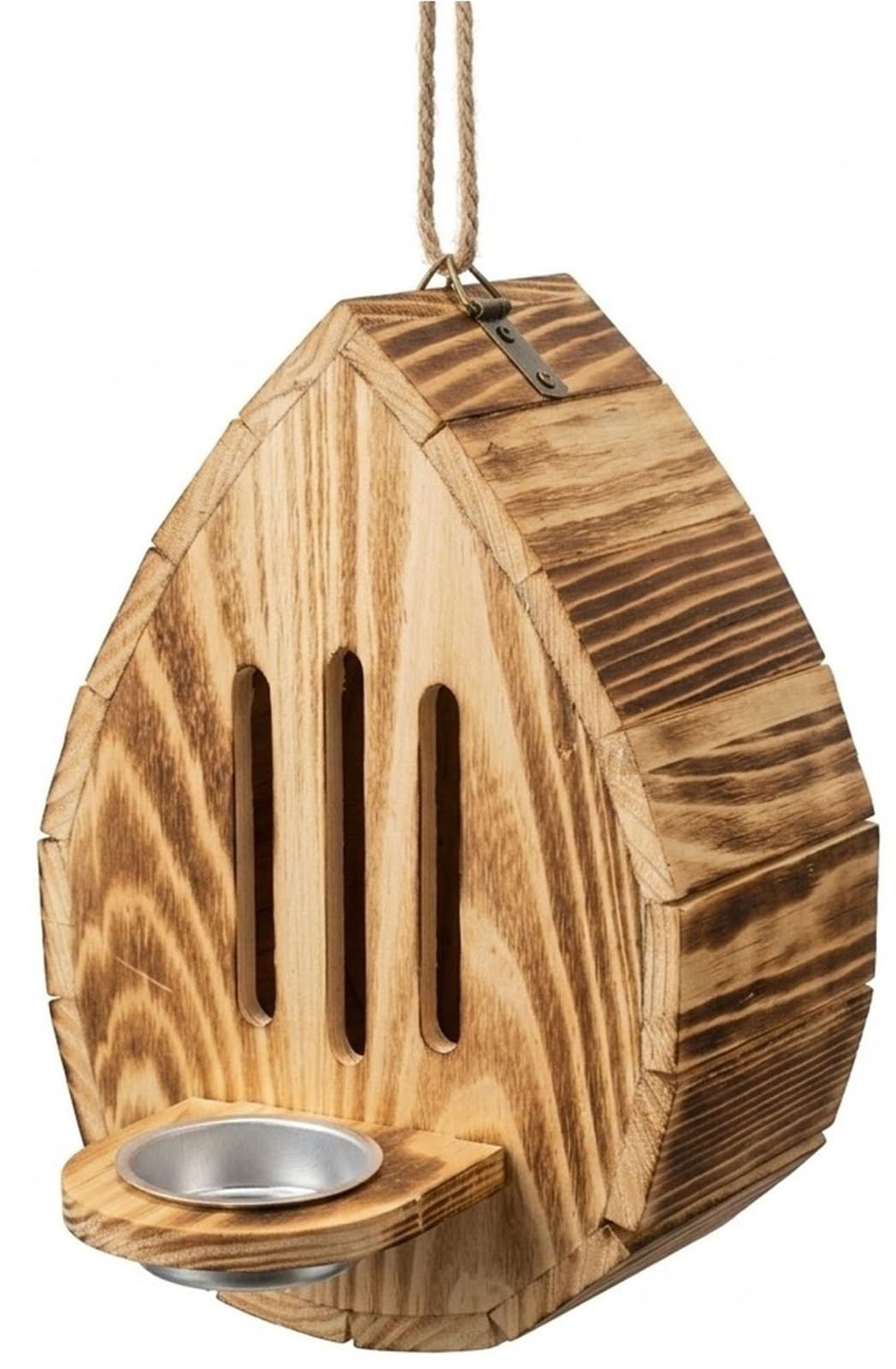 HUFENYU Butterfly House Teardrop Butterfly House Natural Wooden Hangable Habitat Feeder for Garden Backyard Balcony Decor