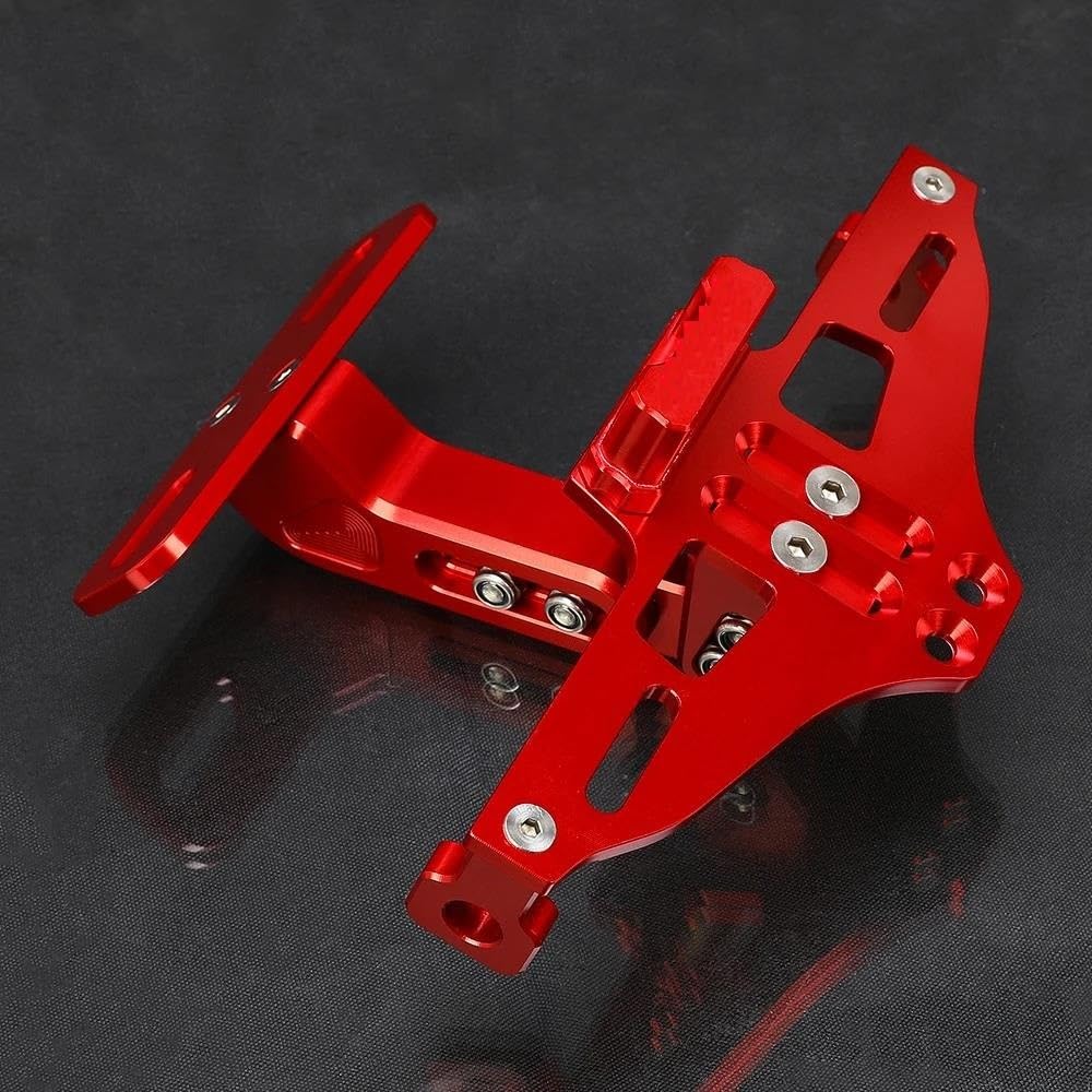 Support de plaque moto avec éclairage pour BMW F650CS 1997-2008 rouge