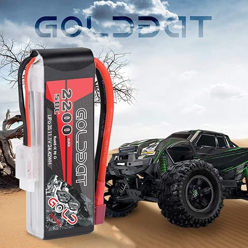 Miniatura 2 de GOLDBAT 3S 2200mAh 11.1V 50C LiPo RC Batería con Deans Plug y XT60 Conector para RC Evader BX Car RC Truck RC Truggy RC Heli Avión Drone
