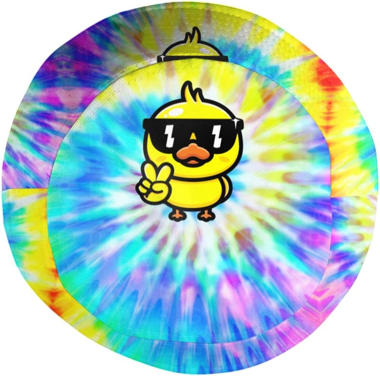 Tie Dye Duck Bucket Hat Fisherman Hat Beach Travel Sun Hat Outdoor Cap for Adults Men Women - Image 4