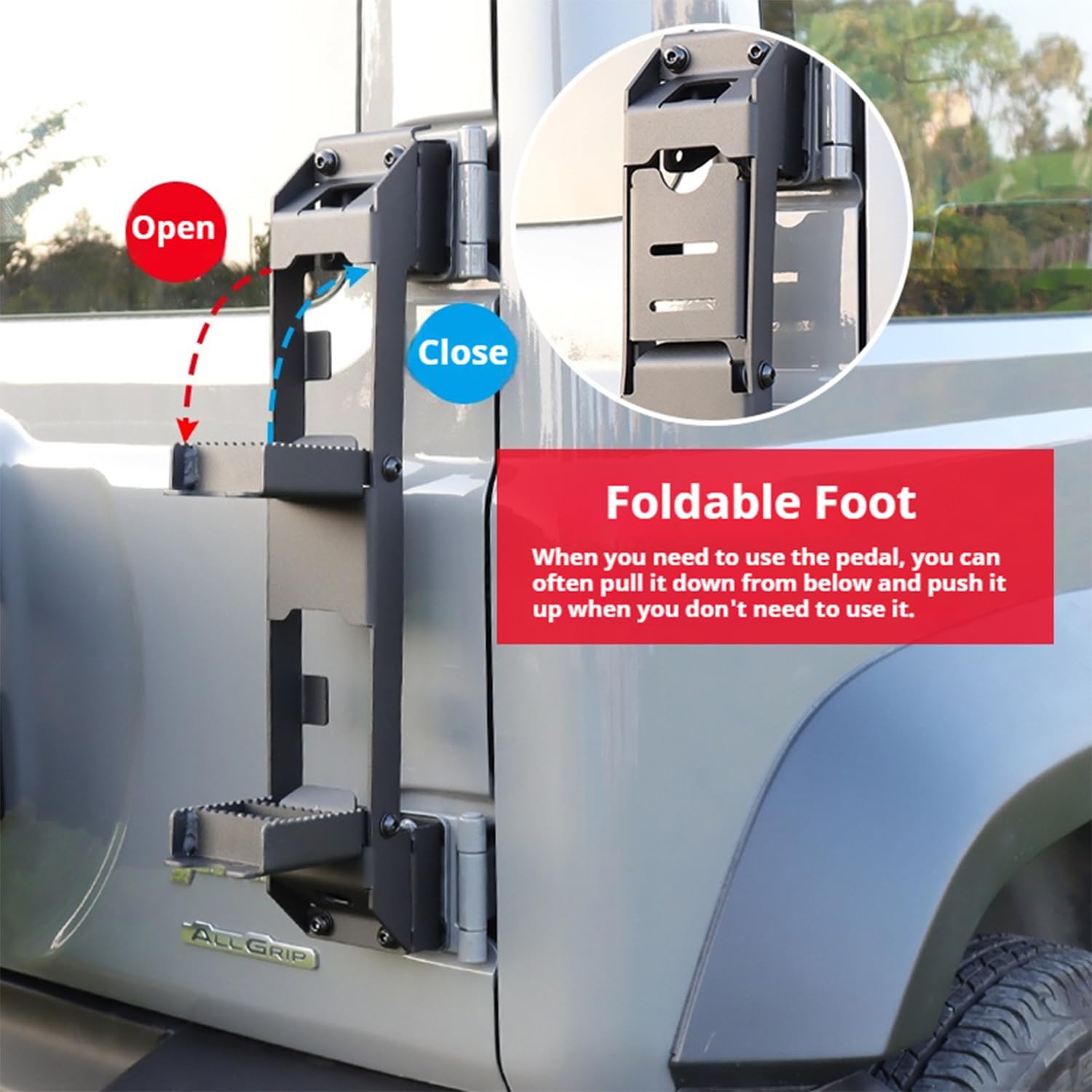 for Suzuki Jimny JB64 Tailgate Ladder Jimny Sierra JB74 Nomad JC74 Car Retrofit Exterior Fold Rear Door Climbing Trim Accessory 2018-Current