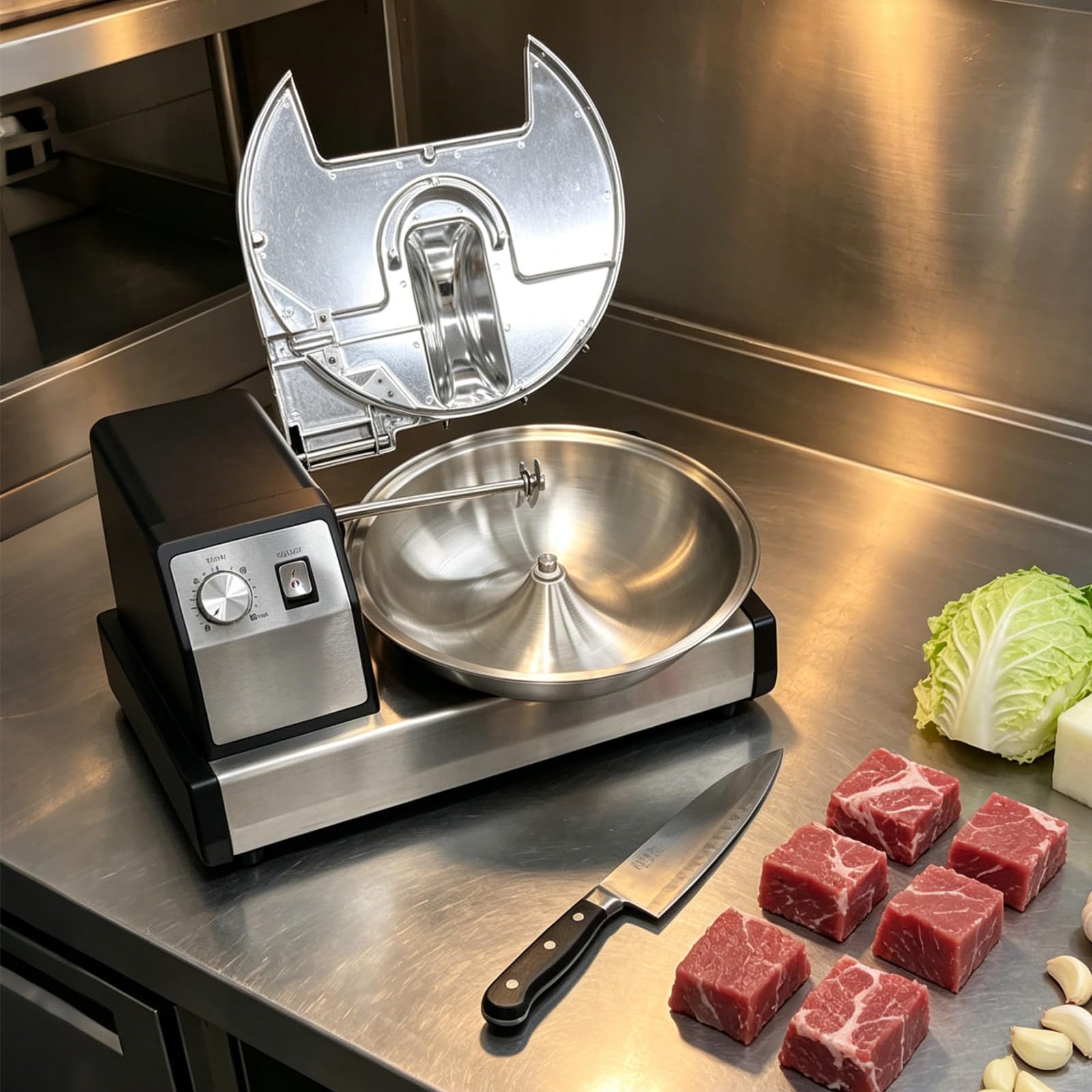 Picadora de Alimentos Eléctrica, Procesador Automático, Tritura Carne Veg