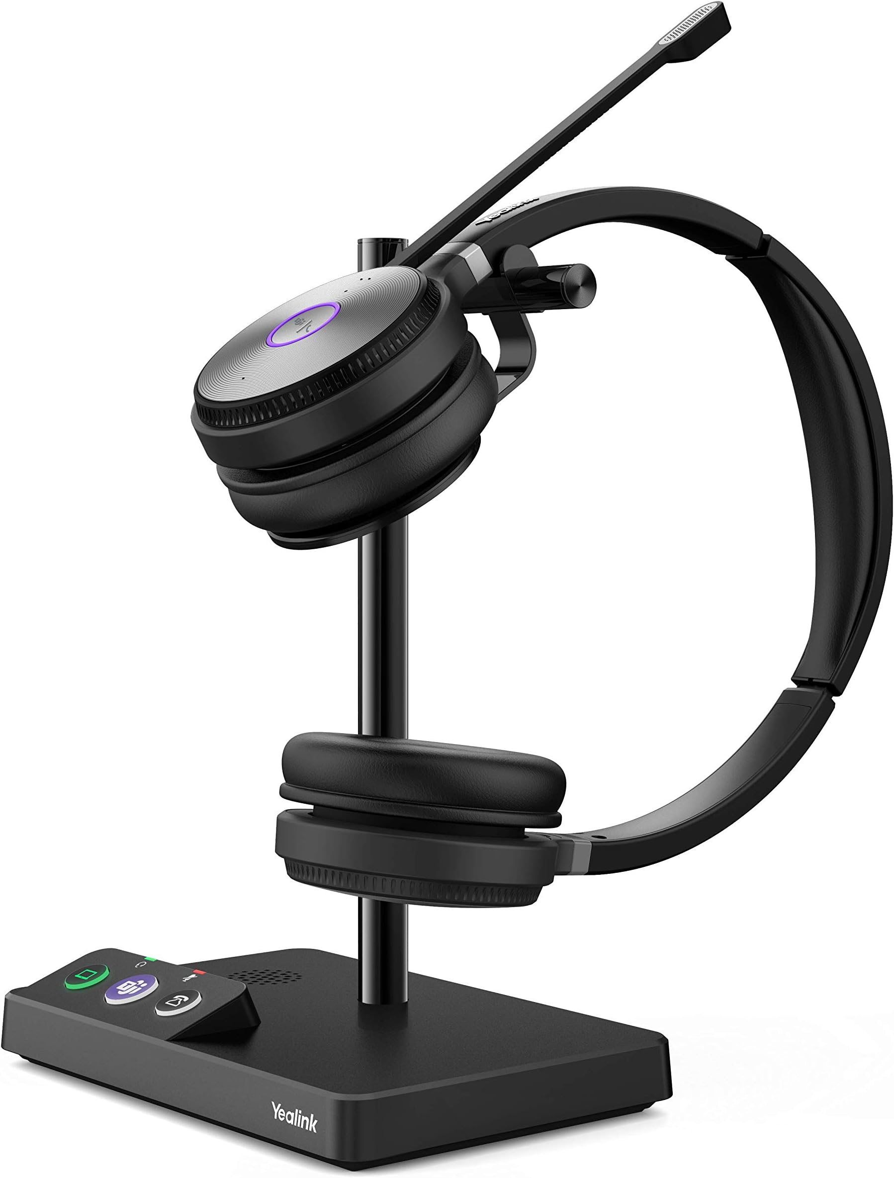 Yealink WH62 Wireless DECT Headset with Microphone Teams Certified for PC Computer Laptop Mac Office Telephone IP VoIP Phones SIP Phone