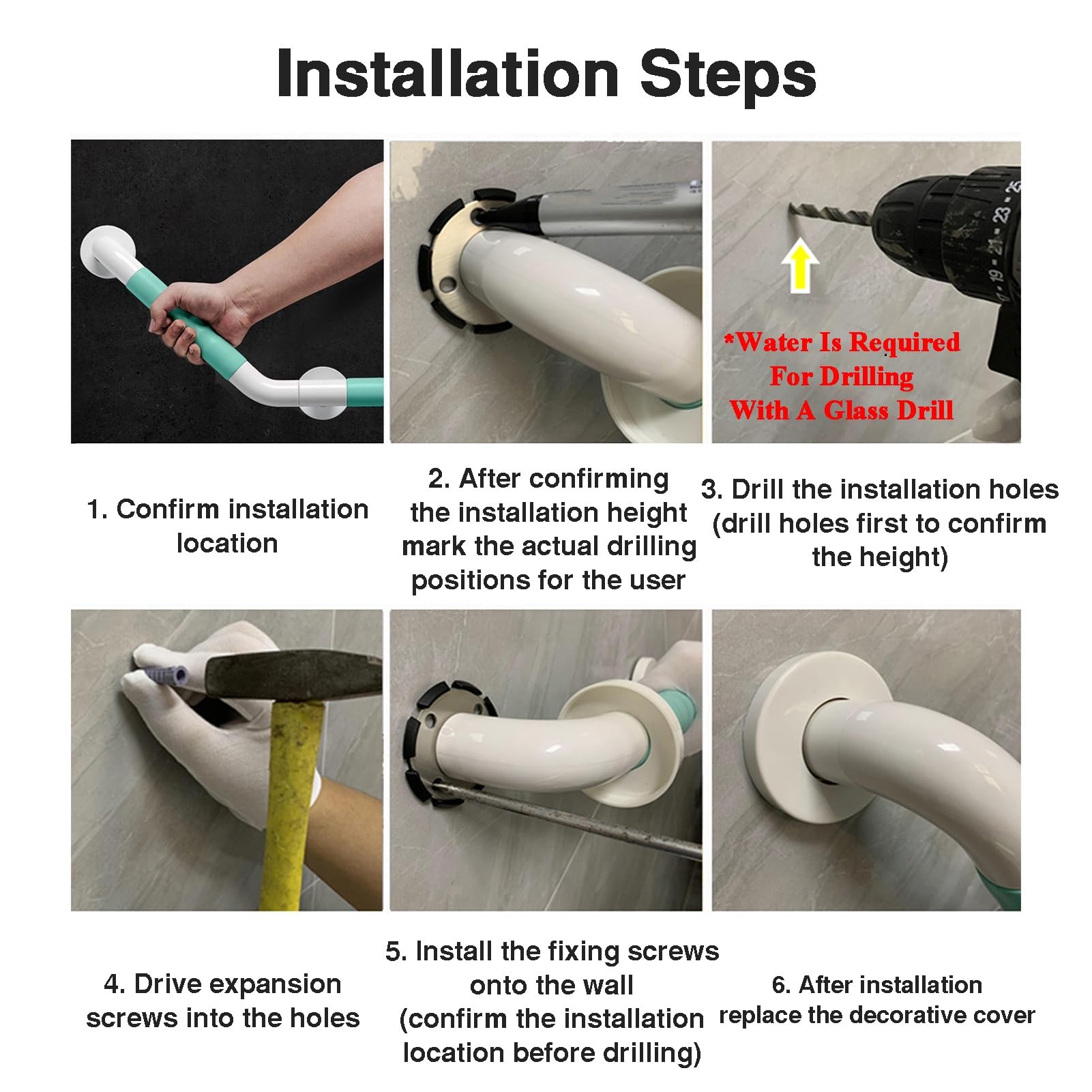 Barra De Apoyo For Baño En Forma De L, Con Agarre De Seguridad De 135° For Ducha, Con Agarre Antideslizante, Capacidad De Peso De 200 Kg, For Personas Mayores(Blue1)