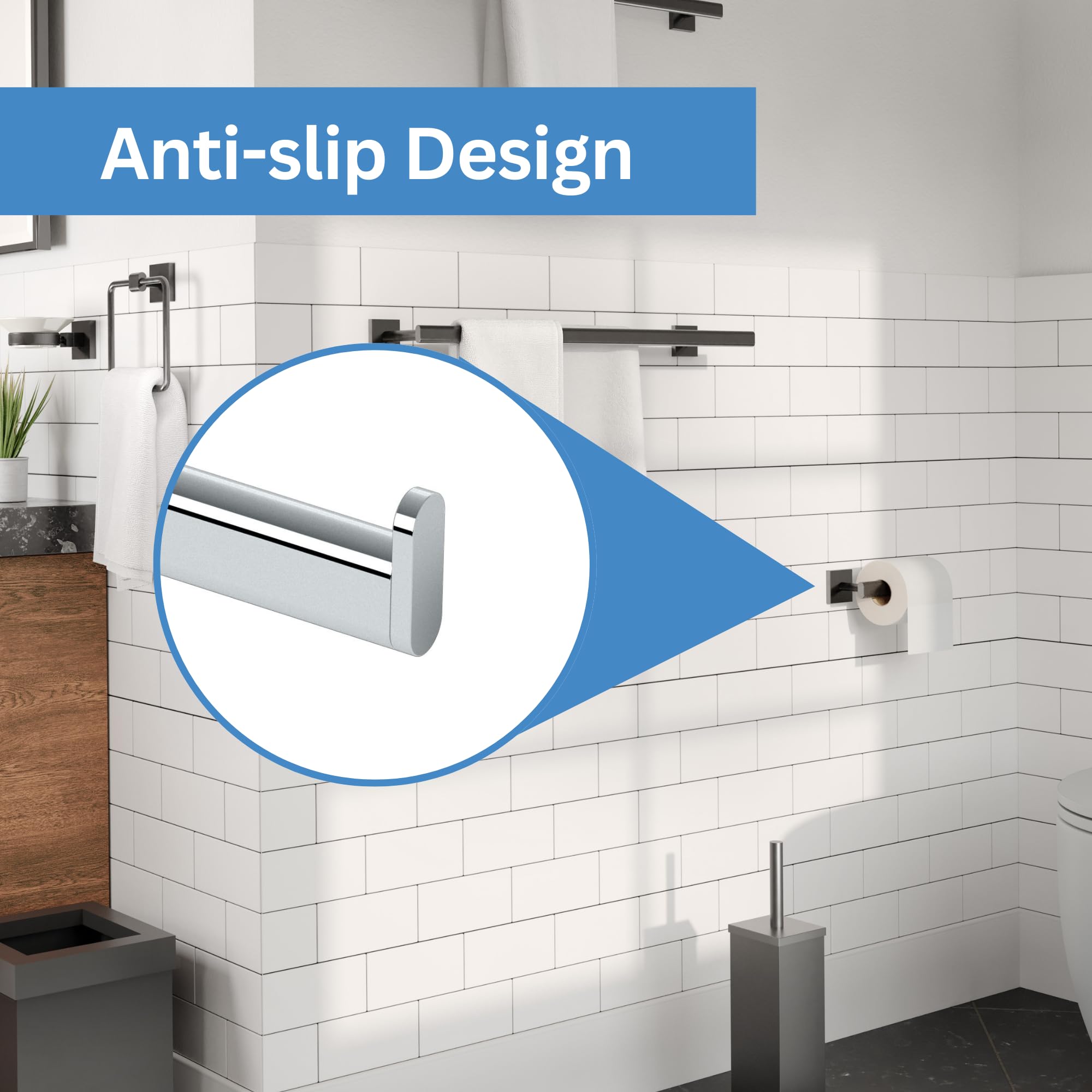 Gatco 5583 Waterline Toilet Paper Holder, Chrome - Image 3