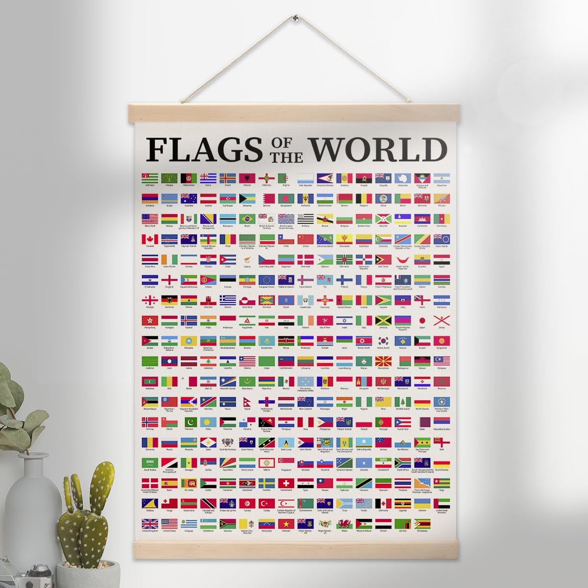 HKDGVRTB Wall decoration World Maps For Wall Decor,Flags of the World Flags Poster Geography Classroom Decor International Country Flags Reference Chart Cool Wall Art Print Poster 12x16 Signs