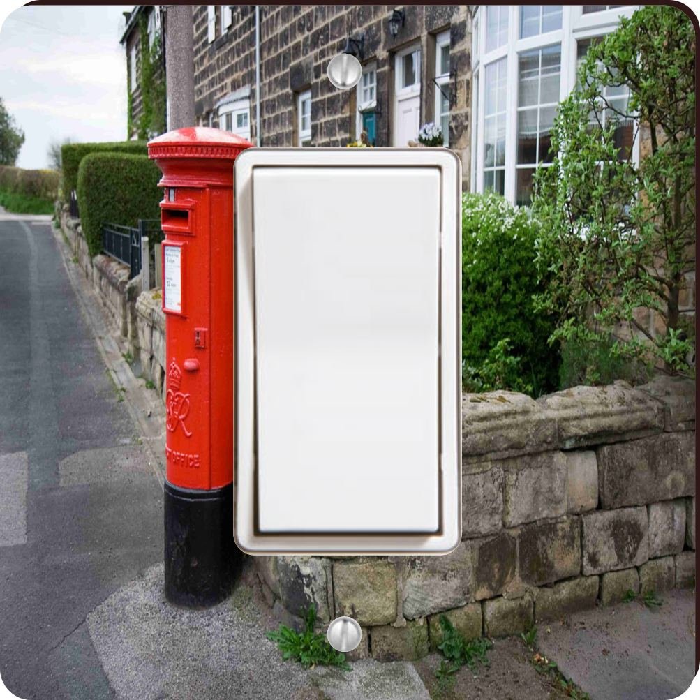 Rikki Knight British Post Box Single Rocker Light Switch Plate