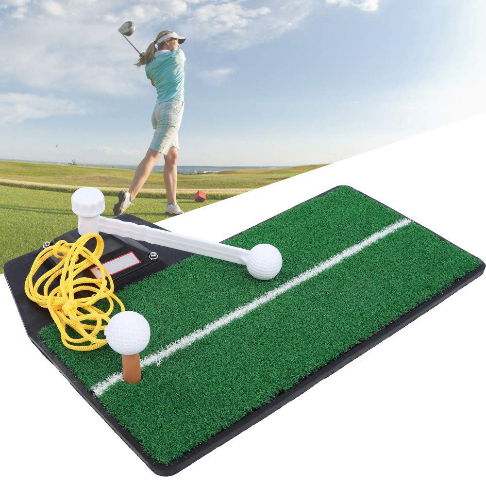 Práctica de Entrenamiento de Swing de Golf Estera Verde Entrenador Estera de césped PP Suave y Duradera Uso en Interiores y Exteriores en el Patio Trasero