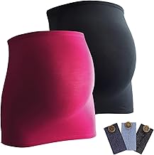 mama band - Bauchband Doppelpack für die Schwangerschaft. Inhalt: 2 Bauchbänder + 3 Hosenerweiterungen