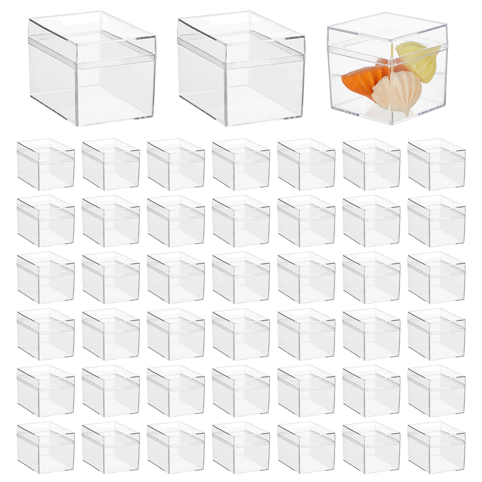 Amazon.com: Merkaunis 48 Pcs Acrylic Boxes, 2x2x2 Inch Acrylic