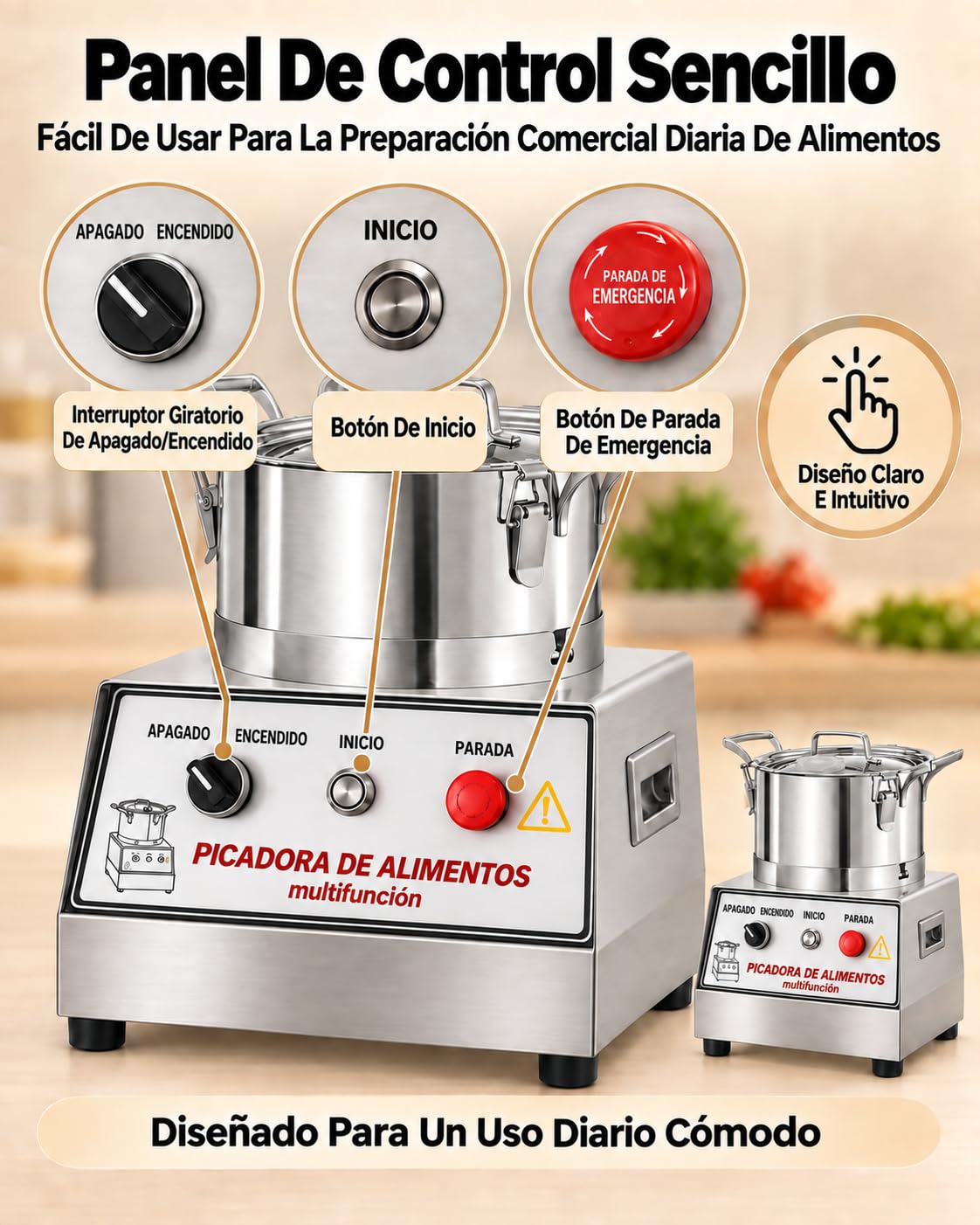 Picadora Eléctrica De Carne Y Verduras, Procesador Comercial 5L 7L