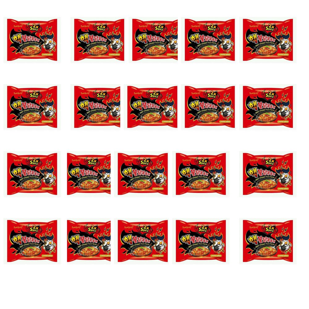 SAMYANG Vegetarian Hack Buldak Bokeum Ramen Ramyun 20 Pcs,3.4 Kilograms