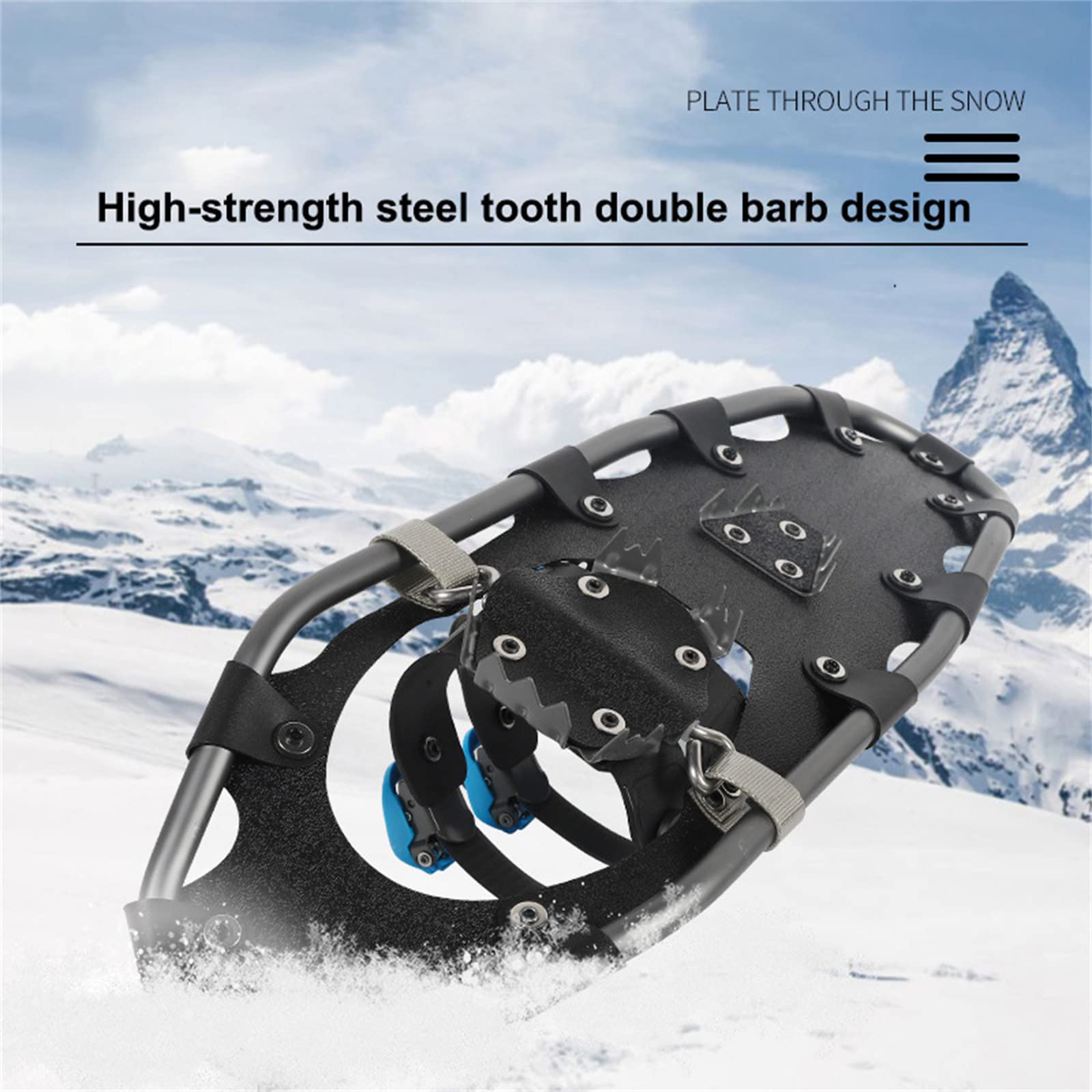 Raquettes À Neige Tout Terrain en Alliage D'aluminium Léger,avec des Fixations À Cliquet Réglables,Raquettes À Neige Homme Femme Jeune,avec Sac De Transport,30 inch